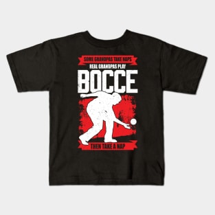 Bocce Player Grandpa Grandfather Gift Kids T-Shirt